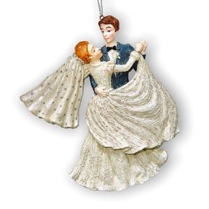 vintage kurt adler bride and groom wedding dancing Christmas Ornament